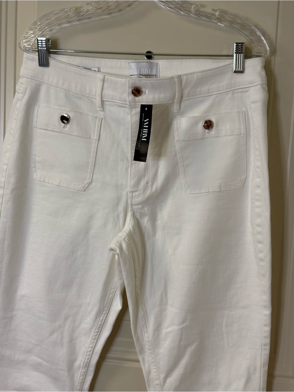 NWT White House Black Market Women’s White High-Rise Skinny Jeans SZ 12 $110 - Picture 2 of 14